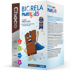 BIORELA CHOCO  MULTI KIDS DODATAKA PROBIOTICI+VITAMINI+MINERALI ZA IMUNITET DJECE 20 ČOKOLADNIH PRUTIĆA