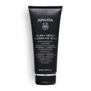 APIVITA BLACK CLEANSING DETOX GEL ZA ČIŠĆENJE KOŽE BEZ ISUŠIVANJA S AKTIVNIM UGLJENOM I PROPOLISOM 150ML