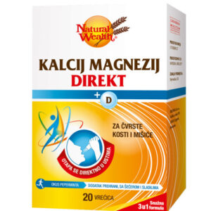 NATURAL WEALTH KALCIJ MAGNEZIJ DIREKT+D  ZA KOSTI I MIŠIĆE 20 VREĆICA