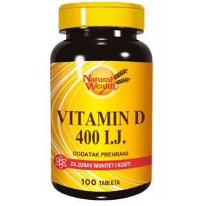 NATURAL WEALTH VITAMIN D 400 I.J ZA ZDRAVE KOSTI 100 KAPSULA