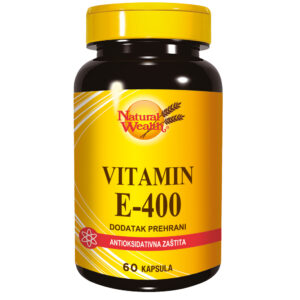 NATURAL WEALTH VITAMIN E-400 ZA ANTIOKSIDATIVNU ZAŠTITU ORGANIZMA 60 KAPSULA