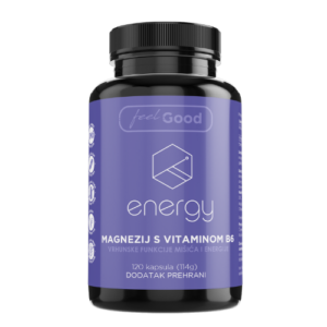 FEEL GOOD MAGNEZIJ BISGLICINAT S VITAMINOM B6 ENERGY 120 KAPSULA