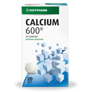 DIETPHARM CALCIUM  600 20 ŠUMEĆIH TABLETA
