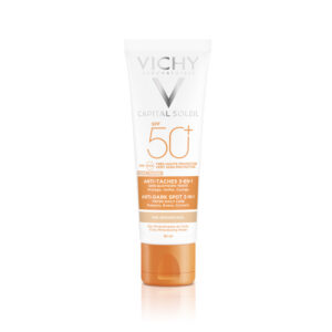 VICHY CAPITAL SOLEIL ANTI TACHES 3U1 SPF50+ OBOJENA ZAŠTITNA KREMA PROTIV TAMNIH MRLJA ZA LICE 50ML