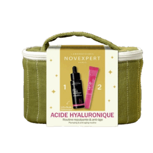 NOVEXPERT PAKET HA S HIJALURONSKOM KISELINOM BOOSTER SERUM HA 30ML+LIP UP 8ML+KOZMETIČKA TORBICA