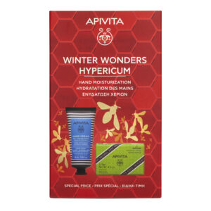 APIVITA PAKET WINTER WONDERS HYPERICUM KREMA ZA ISPUCALE RUKE S PČELINJIM VOSKOM I GOSPINOM TRAVOM 50ML+PRIRODNI SAPUN MASLINA 125G
