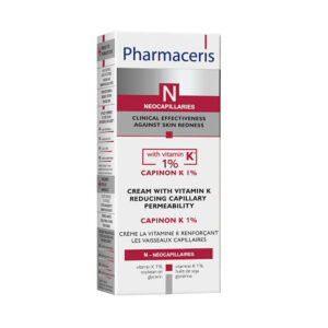 PHARMACERIS N CAPINON K 1% KREMA ZA LICE S VITAMINOM K ZA JAČANJE KAPILARA KOD KOD KOŽE SKLONE CRVENILU 30ML