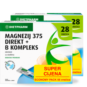 DIETPHARM PROMO MAGNEZIJ 375 DIREKT+B KOMPLEKS GRANULE 1+1 56 VREĆICA