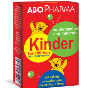 ABO PHARMA KINDER 30 VITAMINI I MINERALI ZA DJECU 30 TABLETA ZA ŽVAKANJE