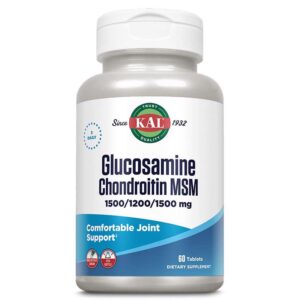 KAL GLUKOZAMIN+KONDROITIN+MSM 1500/1200/1500 MG  ZA ZDRAVLJE I POKRETLJIVOST ZGLOBOVA 60 TABLETA