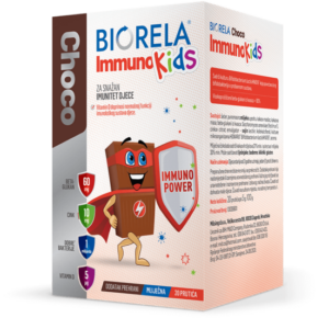 BIORELA CHOCO IMMUNO KIDS PROBIOTIK+BETA GLUKAN+CINK+VITAMIN D ZA IMUNITET DJECE 20 PRUTIĆA