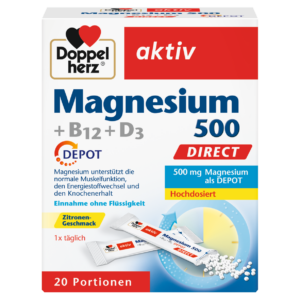 DOPPELHERZ AKTIV MAGNEZIJ 500+B12+D3 GRANULE 20 VREĆICA