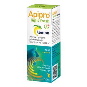 APIPHARMA APIPRO FRESH LIGHT LIMUN PROPOLIS SPREJ ZA GRLO 20ML