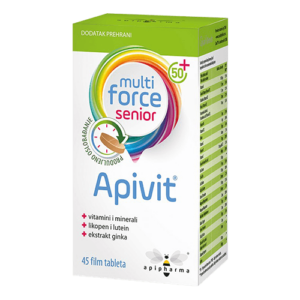 APIPHARMA APIVIT MULTI FORCE SENIOR VITAMIN+MINERALI+GINKO 45 TABLETA