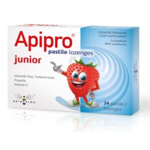 APIPHARMA APIPRO JUNIOR PASTILE ZA GRLO SA ISLANDSKIM LIŠAJEM A24