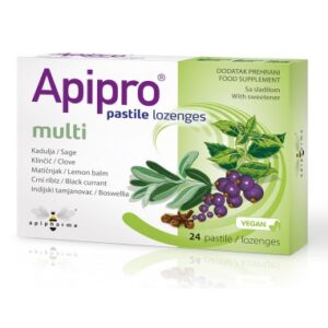 APIPHARMA APIPRO MULTI PASTILE ZA GRLO SA KADULJOM A24