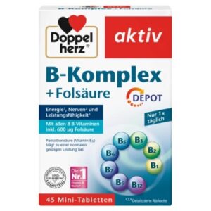 DOPPELHERZ AKTIV B KOMPLEX+FOLNA KISELINA 45 TABLETA