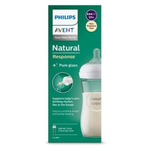 AVENT NATURAL RESPONSE STAKLENA BOČICA ZE BEBE (1+) 240ML