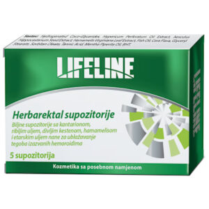 LIFELINE HERBAREKTAL SUPOZITORIJE KOD HEMOROIDA 5 KOMADA