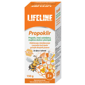 LIFELINE PROPOKLIR MEDNI SIRUP S MAJČINOM DUŠICOM I PLUĆNJAKOM ZA ISKAŠLJAVANJE 150ML