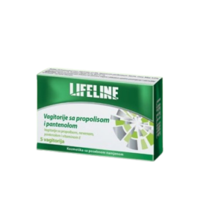 LIFELINE VAGITORIJE S PROPOLISOM I PANTENOLOM 5 KOMADA