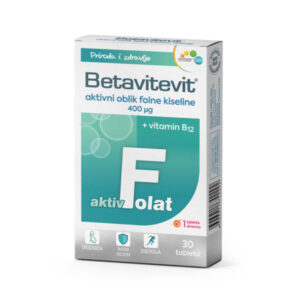 BETAVITEVIT AKTIV FOLAT 400MCG+VITAMIN B12 30 TABLETA