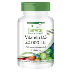 FAIRVITAL VITAMIN D3 20000IU 120 TABLETA
