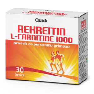 REKREITIN L-KARNITIN 1000MG DODATAK ZA REGULACIJU METABOLIZMA MASTI 30 VREĆICA
