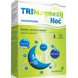 HAMAPHARM TRIMAGNEZIJ NOĆ ZA LAKŠI SAN 20 KAPSULA