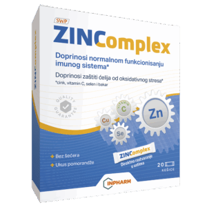 ZINCOMPLEKS CINK+SELEN+BAKAR+VITAMIN C ZA IMUNITET 20 VREĆICA