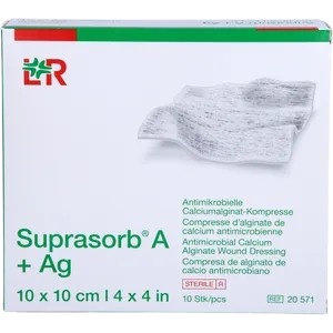 L&R SUPRASORB A+AG ANTIMIKROBNI  POVOJ ZA RANE  10X10CM 1 KOMAD