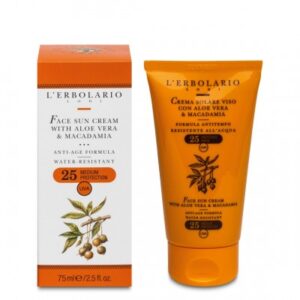 LERBOLARIO SUN SPF25 KREMA ZA ZAŠTITU OD SUNCA SA ALOE VEROM I MAKADAMIJOM 75ML