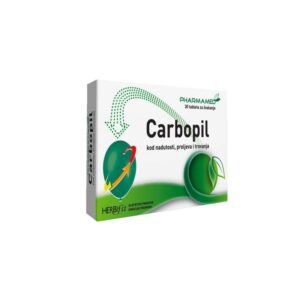 PHARMAMED CARBOPIL AKTIVNI UGLJEN KOD PROBAVNIH TEGOBA 30 TABLETA ZA ŽVAKANJE