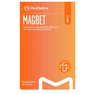 MAXMEDICA MAGBET MAGNEZIJ 375MG+B KOMPLEKS 40 KAPSULA