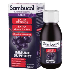 SAMBUCOL EXTRA DEFENCE SIRUP SA CRNOM BAZGOM+VITAMINI+MINERALI ZA IMUNITET 120ML