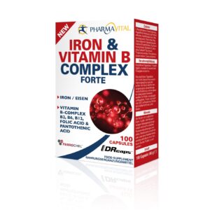 PHARMAVITAL IRON&VITAMIN B COMPLEX FORTE ŽELJEZO 100 KAPSULA
