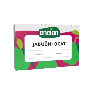 ENCIAN JABUČNI OCAT FORTE+VITAMIN B6 ZA REGULACIJU TJELESNE TEŽINE 40 KAPSULA