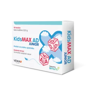 KIDSMAX AD JUNIOR PROBIOTIK+PREBIOTIK+VITAMIN A+VITAMIN D3 10 VREĆICA