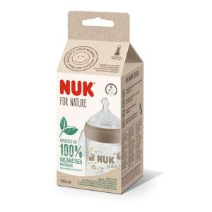 NUK FOR NATURE BOČICA PLASTIČNA 150ML SILIKON S INDIKATOROM TEMPERATURE