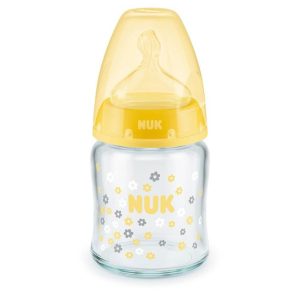 NUK BOČICA STAKLO 120ML FC+ S TEMPERATURNIM INDIKATOROM 0-6M