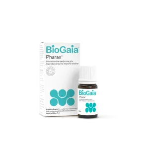 BIOGAIA PHARAX KAPI ZA BEBE I DJECU ZA ODRŽAVANJE MIKROBIOMA USNE ŠUPLJINE I GRLA 5ML