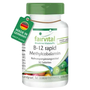 FAIRVITAL VITAMIN B12 METHYLKOBALAMIN RAPID ZA ENERGIJU 90 SUBLINVALNIH TABLETA