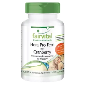 FAIRVITAL FLORA PRO FEM+BRUSNICA PROBIOTICI ZA ŽENE 90 KAPSULA
