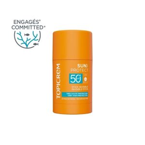 TOPICREM SUN PROTECT INVISIBLE STICK SPF50+ NEVIDLJIVI STICK ZA ZAŠTITU OSJETLJIVIH PODRUČJA 15G