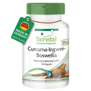 FAIRVITAL KURKUMA+ĐUMBIR+BOSWELLIA KAPSULE ZA ZDRAVE KOSTI A90