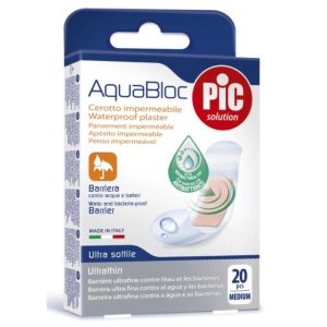 PIC AQUABLOCK ANTIBAKTERIJSKI FLASTER ULTRA TANKI 19×72 MM A20