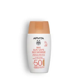 APIVITA BEE SUN SAFE DAILY AGE REPAIR TINTED SPF50 ANTI AGE FLUID TONIRANI ZA ZAŠTITU OD SUNCA 50ML
