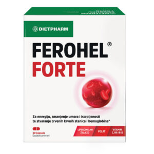 DIETPHARM FEROHEL FORTE KAPSULE ŽELJEZO+B6+B12+C+FOLNA A30