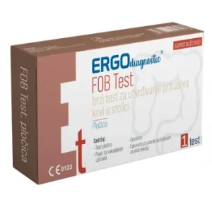 ERGO DIAGNOSTIC BRZI TEST ZA UTVRĐIVANJE PRISUSTVA KRVI U STOLICI FOB TEST PLOČICA A1