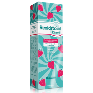 HAMAPHARM REXIDROLSOL DIRECT TEKUĆINA ZA REHIDRACIJU KOD PROLJEVA I POVRAĆANJA 5X50ML